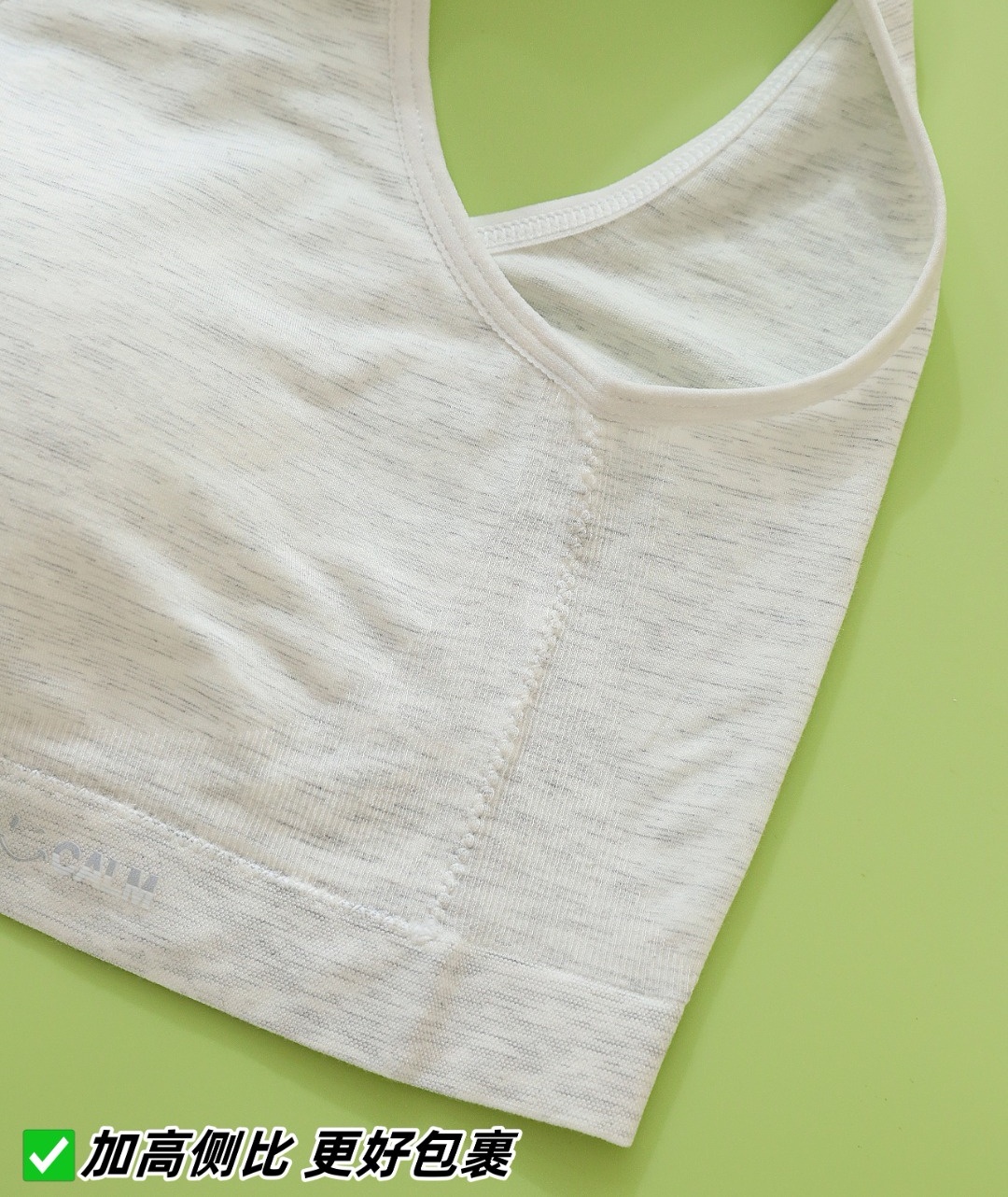 Girls' oversized and plump underwear, seamless cotton youth vest for high school and junior high school students, fixed cup girls' bra vest Specification drawing