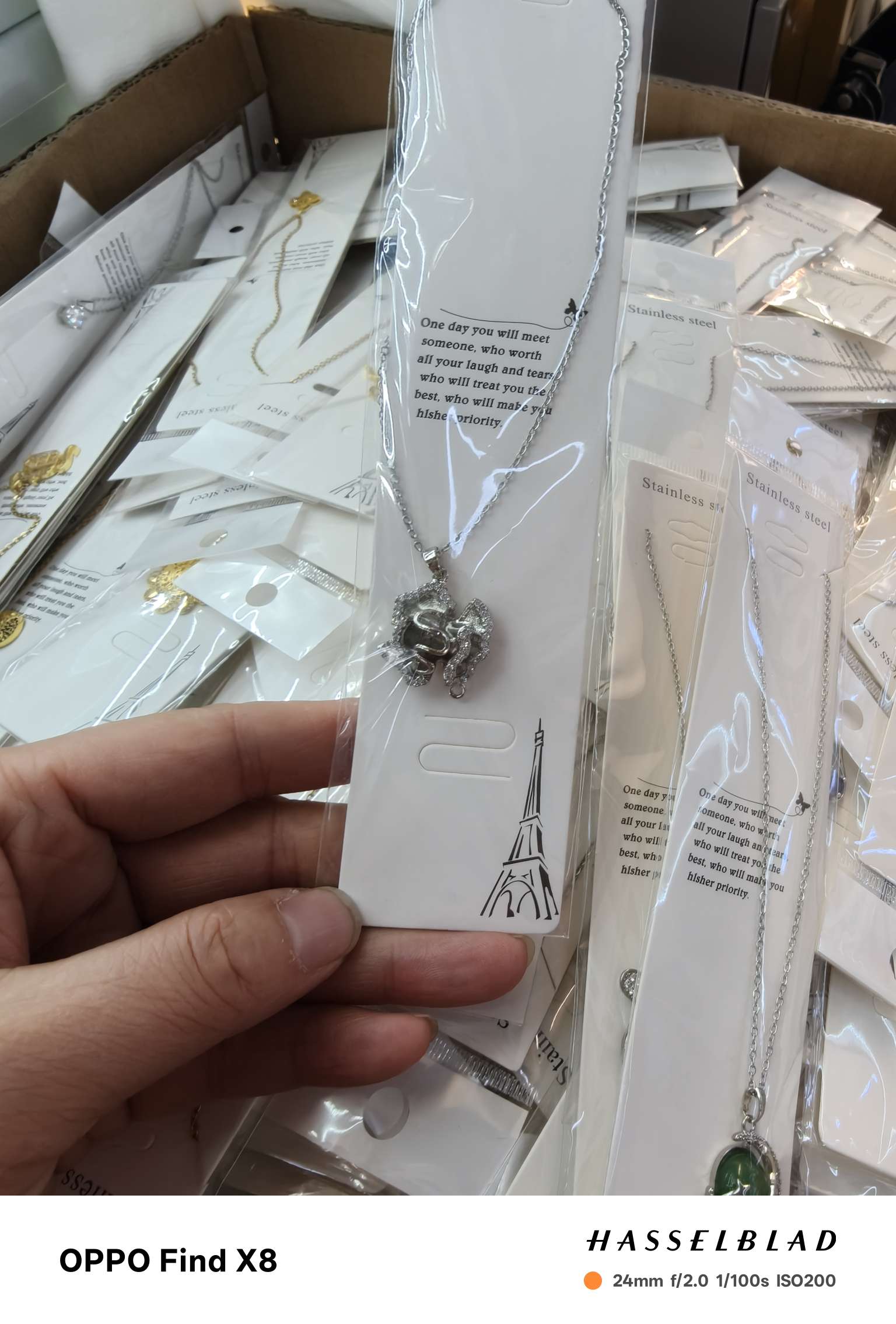 时尚不锈钢项链珍珠水钻瓜链项饰品女简约百搭送礼项链不锈钢项链首饰详情图2