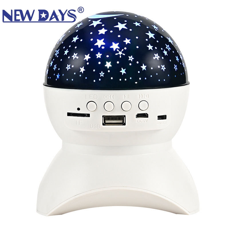 NEWDAYS brand's new cross-border Bluetooth starry sky light, projection light, moon light, RGB seven-color cool light, portable 3D surround home atmosphere light Item Picture