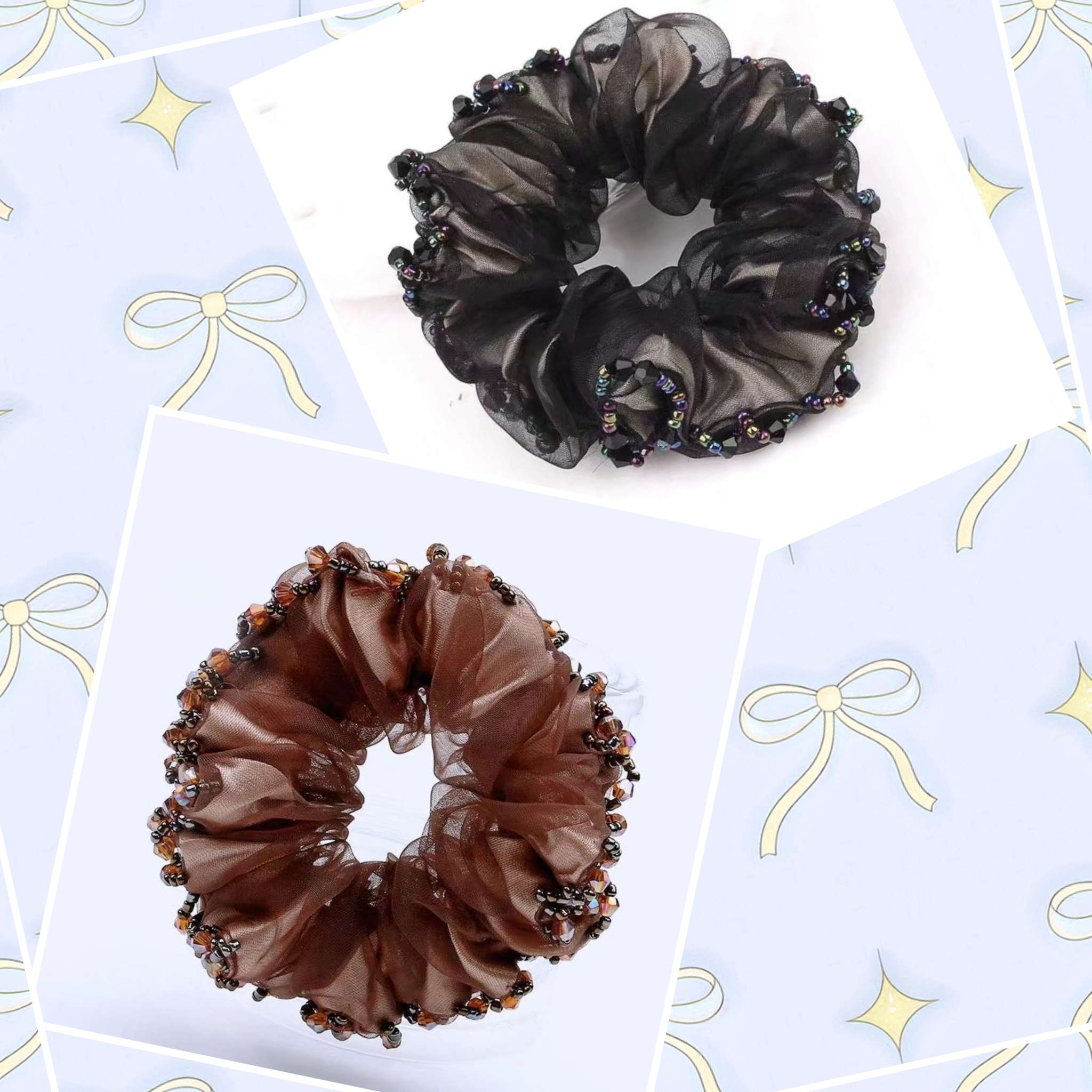 时尚发圈头绳大肠发圈方巾发饰品发饰头饰发圈头绳百搭简约潮款多色任选