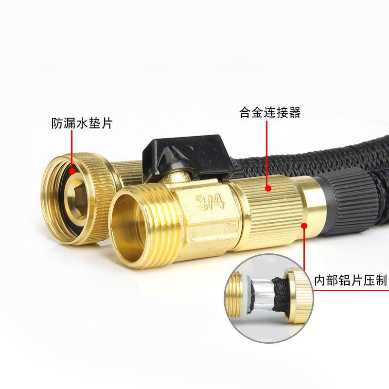 跨境专供美标花园伸缩水管防冻防晒TPE软管高压洗车水管套装详情8