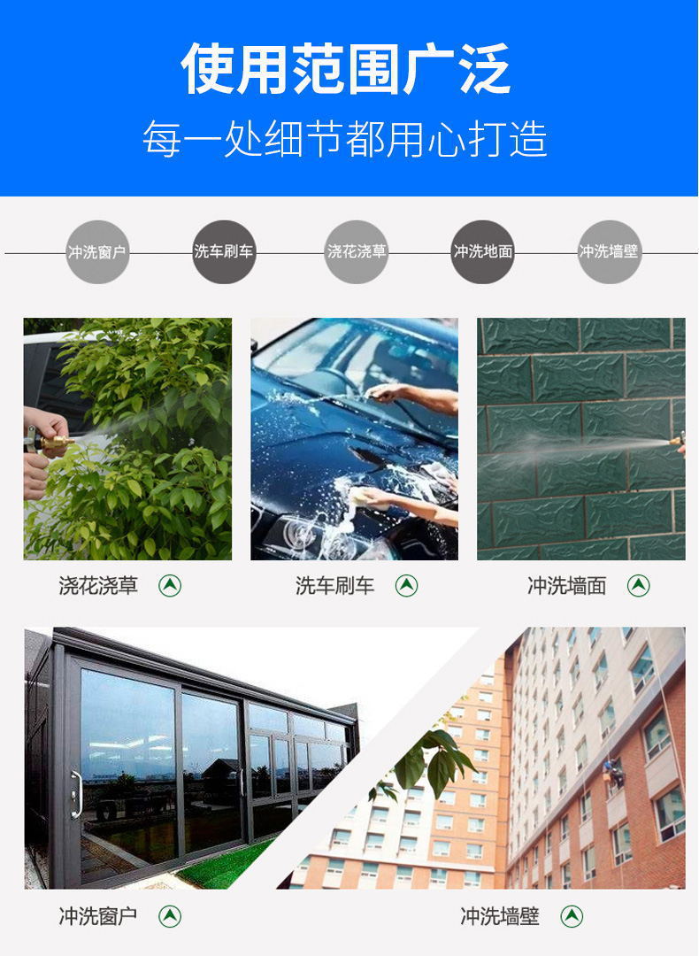 跨境专供美标花园伸缩水管防冻防晒TPE软管高压洗车水管套装详情5