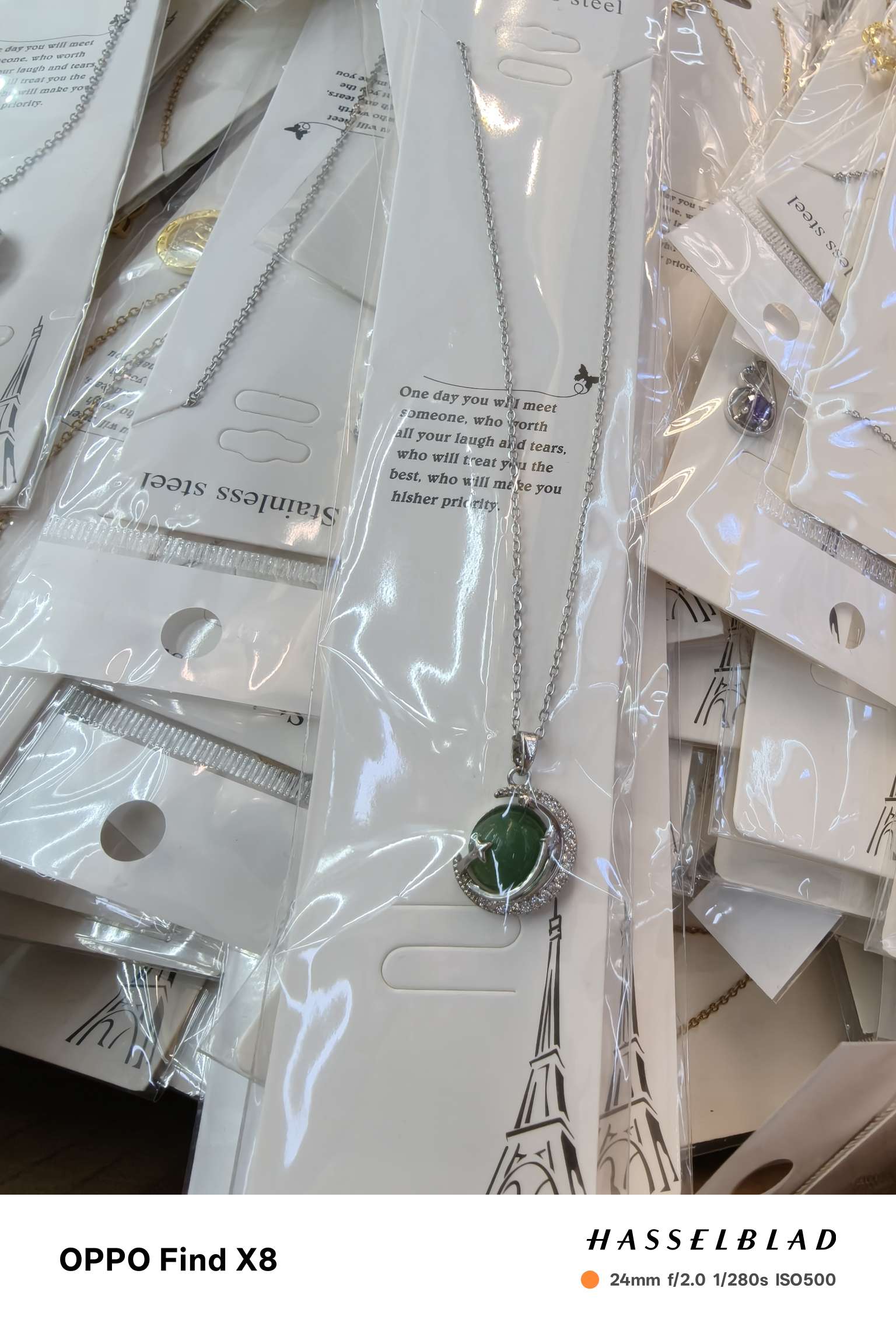 时尚不锈钢项链珍珠水钻瓜链项饰品女简约百搭送礼项链不锈钢项链首饰细节图