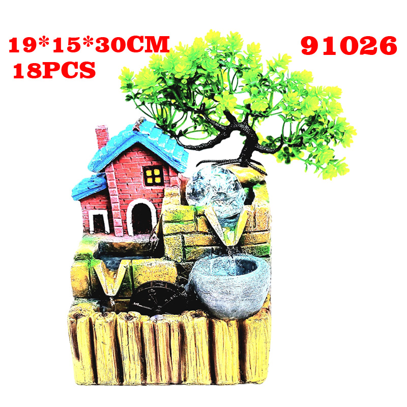 91026假山工艺品流水喷泉树脂摆件创意树脂工艺家居装饰品