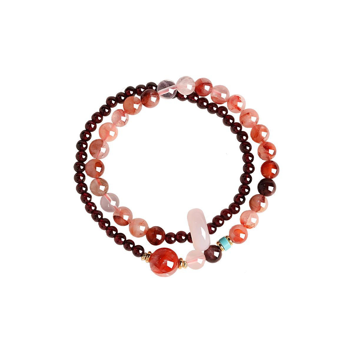 五行平衡紫气东来水晶小众手链精致双圈手串手饰礼物手链