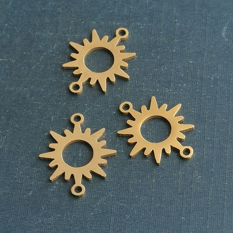 Stainless steel titanium steel pendants, bracelets, jewelry accessories, connectors, rackets, sun spiders do not rust or fade detail image 4