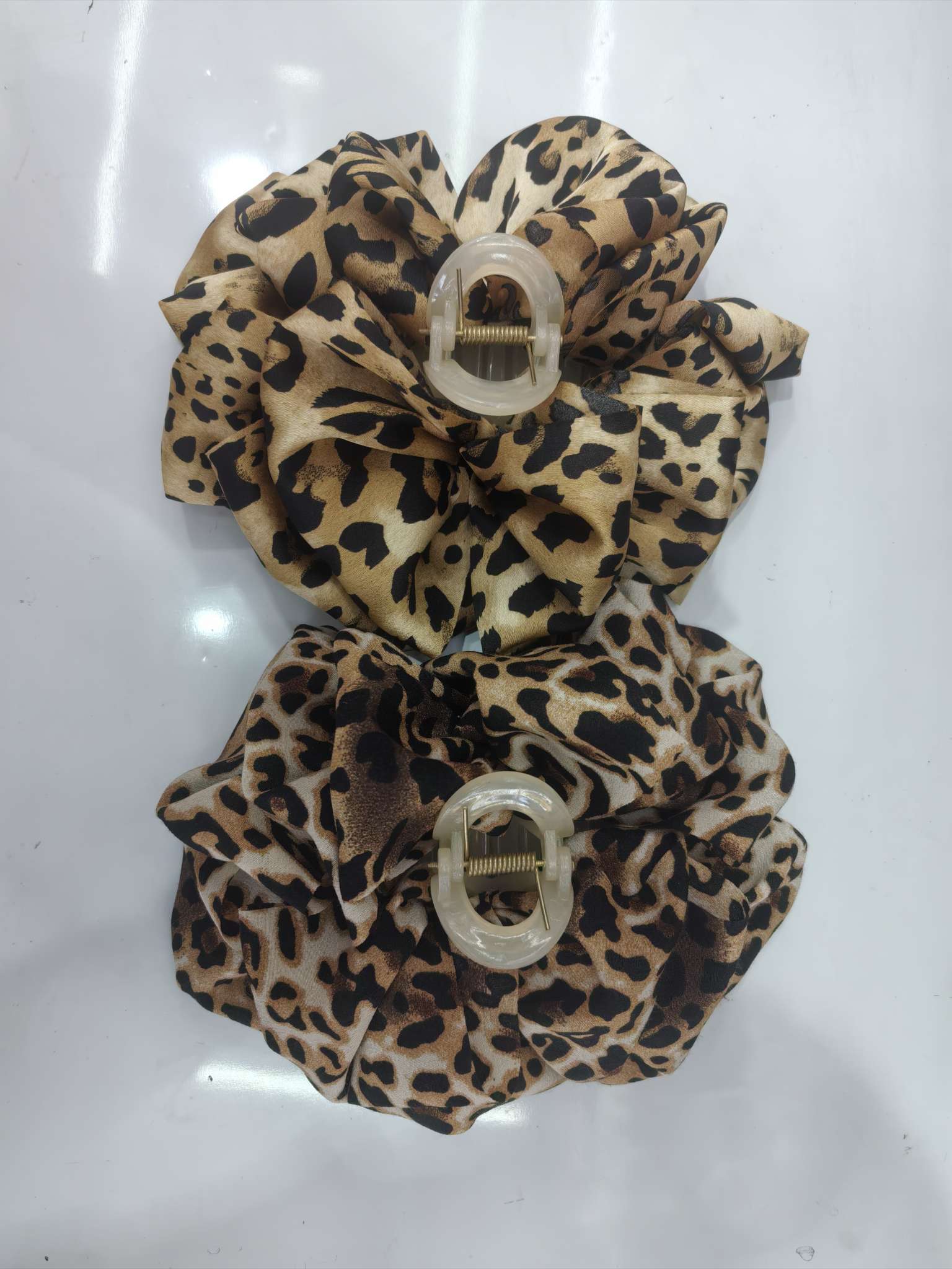 菲来雅韩版拼接发绳女士扎头绳头饰时尚发饰发夹头饰品抓夹豹纹