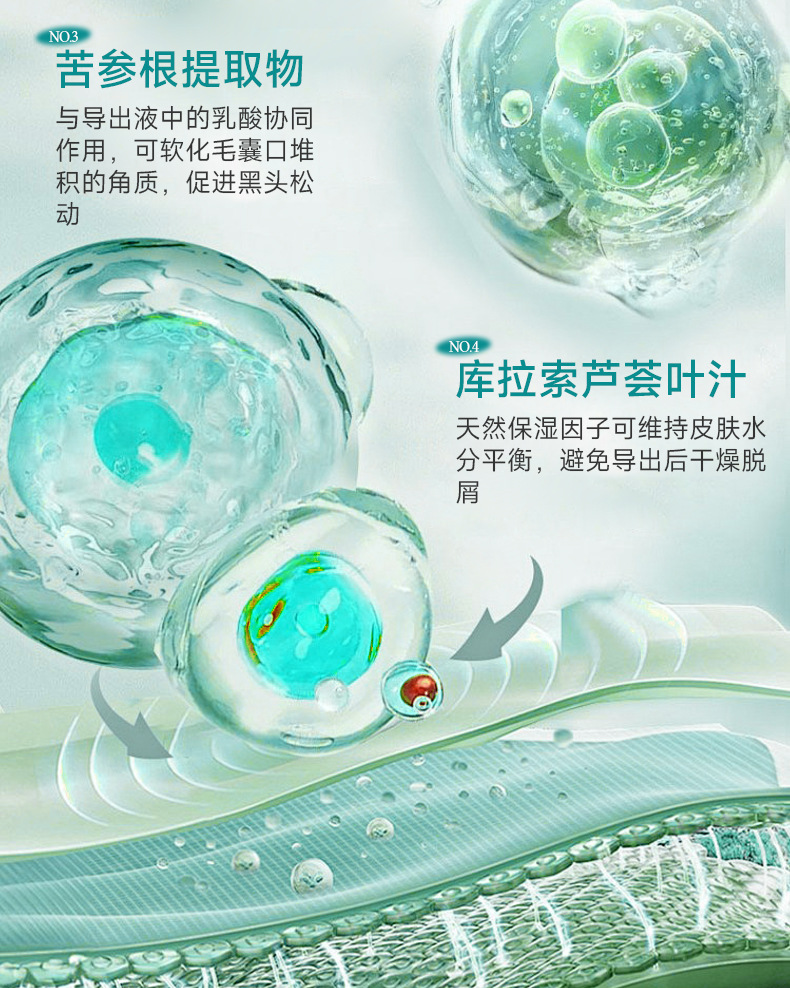 Lanji Mei Blackhead Extraction Liquid shrinks pores, deeply cleanses, is gentle and non-irritating, controls oil, removes acne and blackheads pic 2