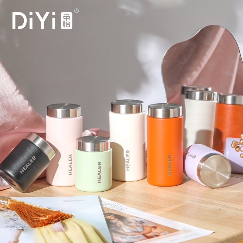 DY-BW1098 Diyi and Changzhi Cup 80ml steel cap screw on, powder-coated paint surface, six soft colors, 316 medical-grade stainless steel. Super value style, a must-have for autumn and winter!