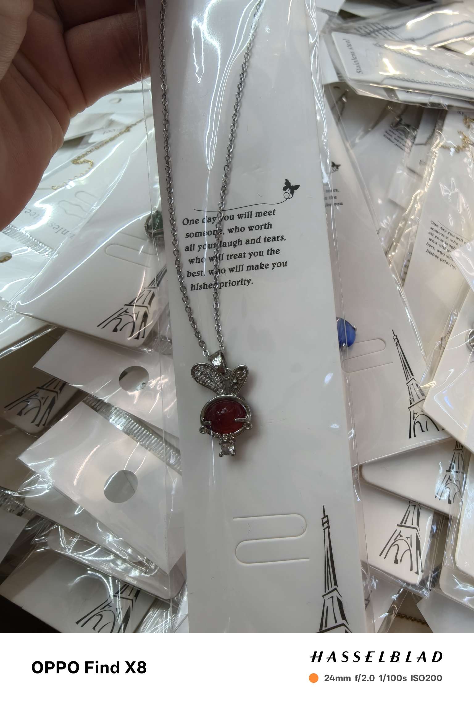 时尚不锈钢项链珍珠水钻瓜链项饰品女简约百搭送礼项链不锈钢项链首饰详情图4