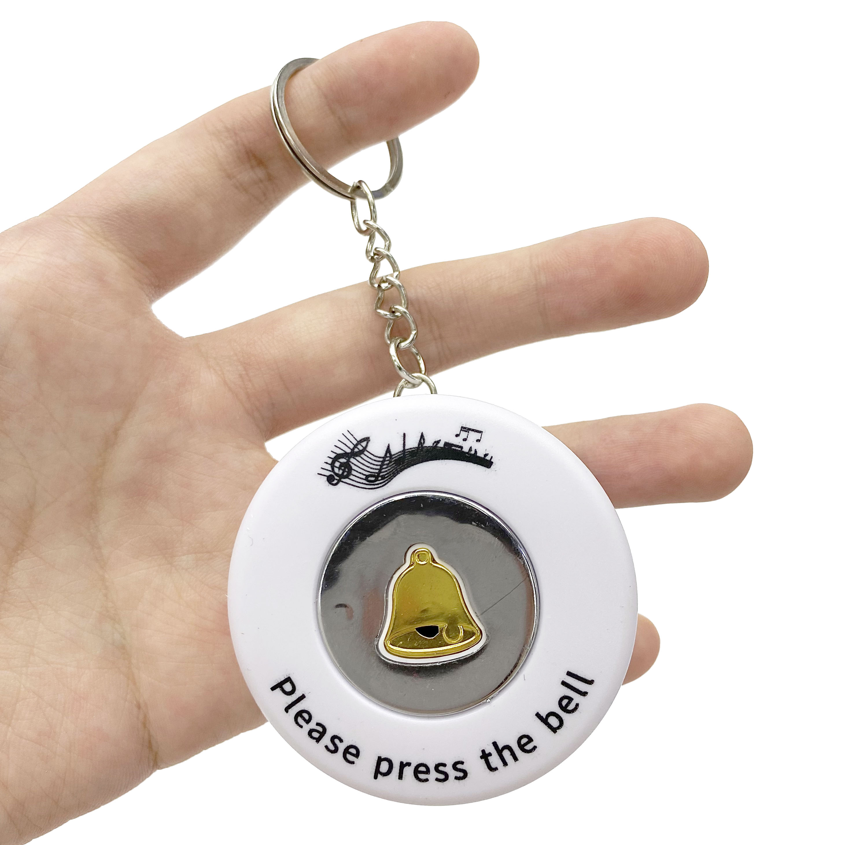 创意触电门铃恶搞整蛊玩具随身钥匙扣整人门铃新奇特玩具包包挂件