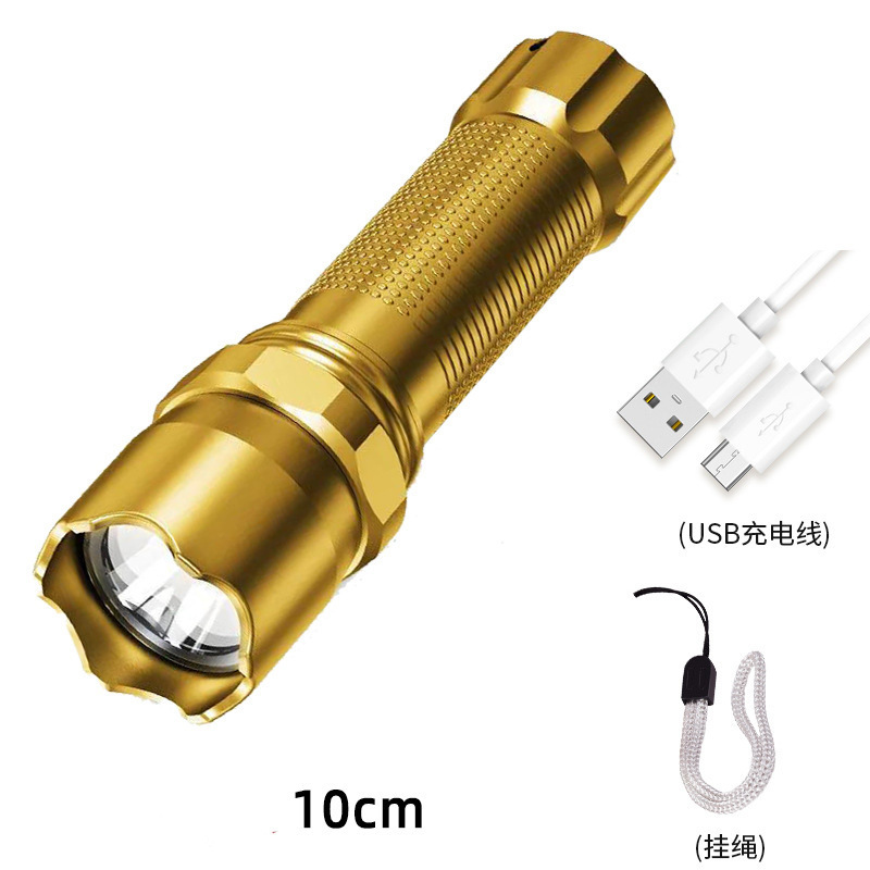 Cross-border led high-intensity flashlight, rechargeable multi-purpose long-range portable ultra-bright household mini portable side light
