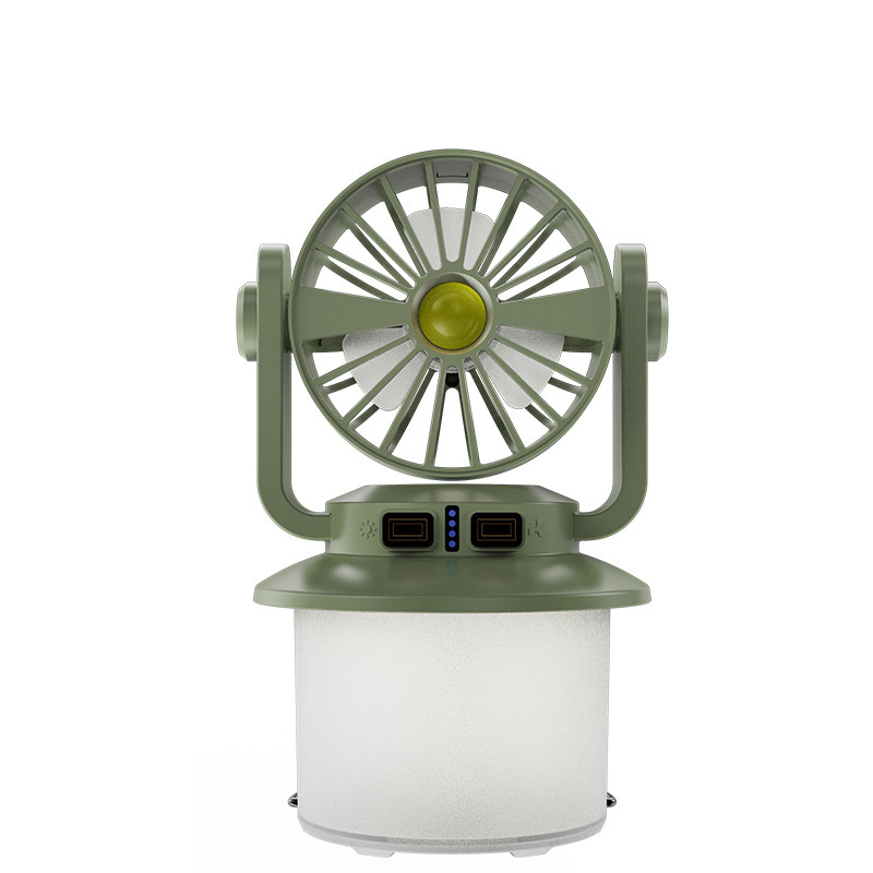 Outdoor solar-powered travel hand-held lamp, lighting fan, dual-mode, long-lasting, hook camping lamp, portable Item Picture