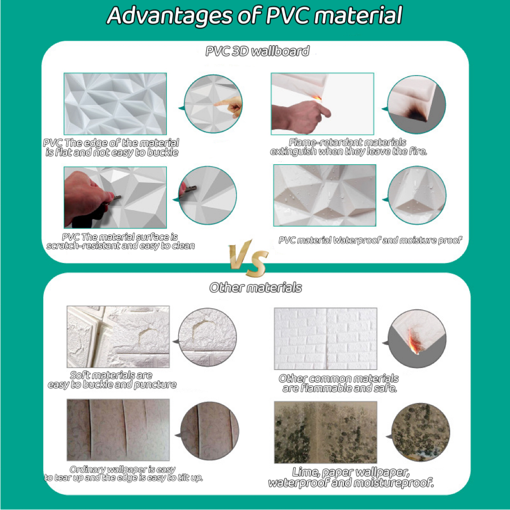 厂家直供高分子3D立体墙板三维板背景墙板阻燃防潮立体墙贴板详情8