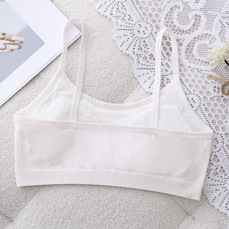 Girls' underwear, high school and junior high school students' vests, fixed, light, soft, breathable and cotton-padded vests for girls during their adolescence Item Picture