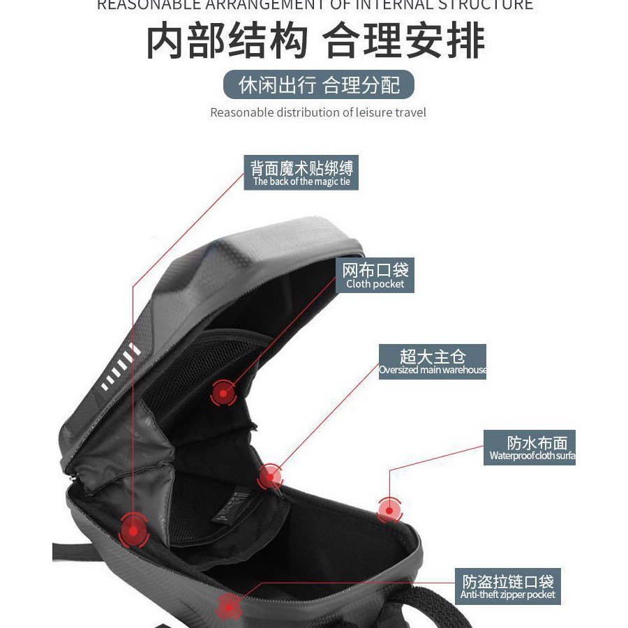 Electric scooter handlebars package, hard shell waterproof front end package, hanging package, chauffeur service package, folding bicycle package, balance scooter handlebars first package pic 4