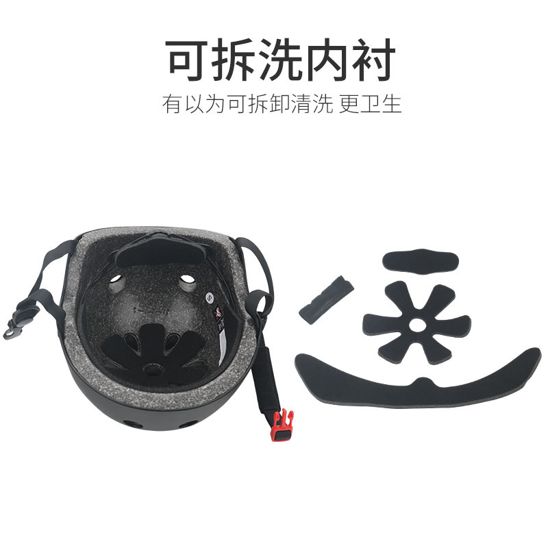 骑行滑板头盔成人儿童轮滑鞋平衡车头盔可调头围安全帽工厂代批发详情4