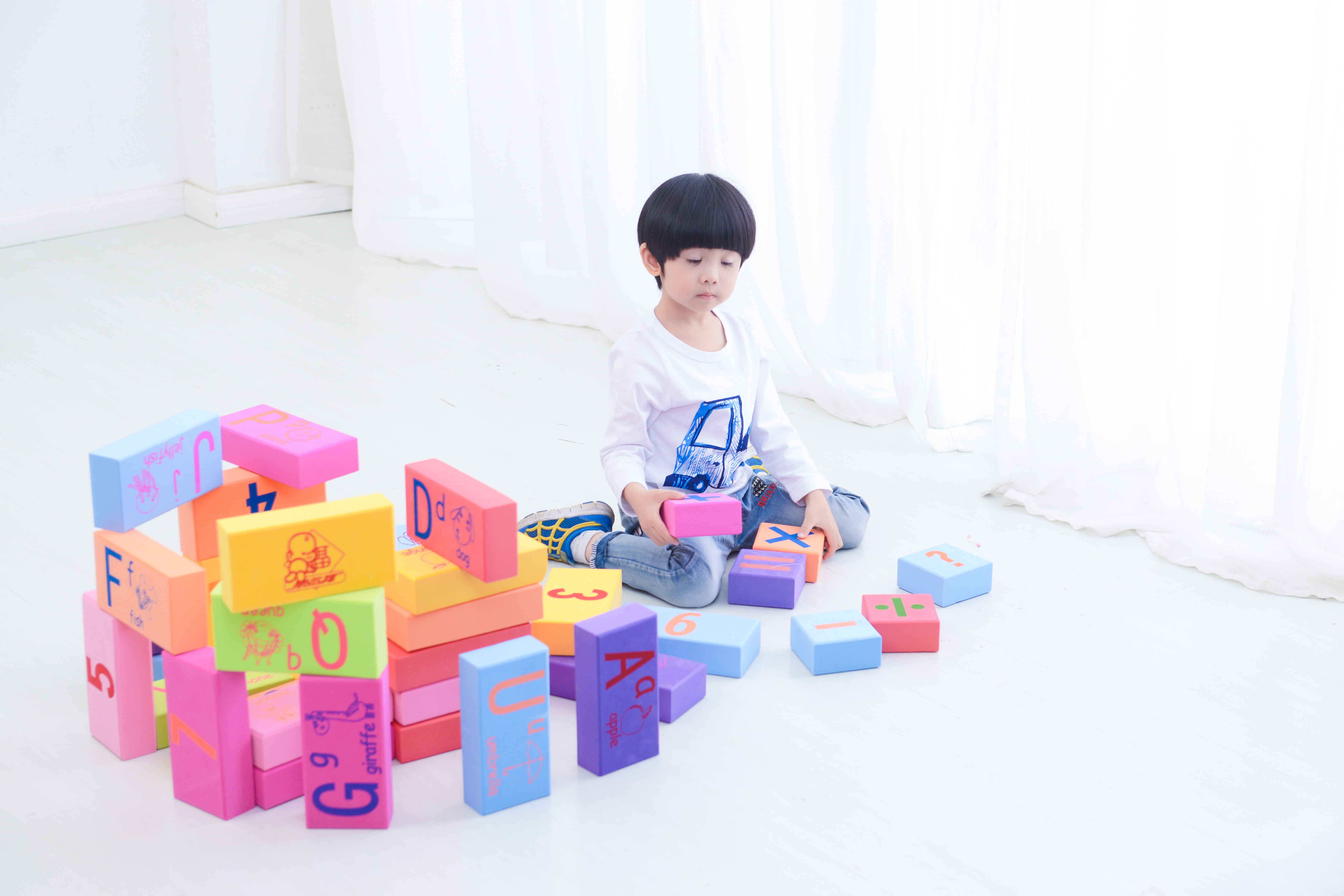 EVA材质英文教学积木细节图