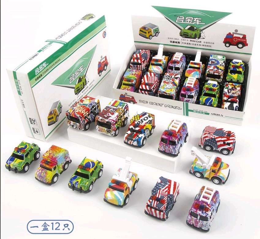 2025年热销爆款 涂鸦小车 混色混款 赠品收款 精品包装 新款