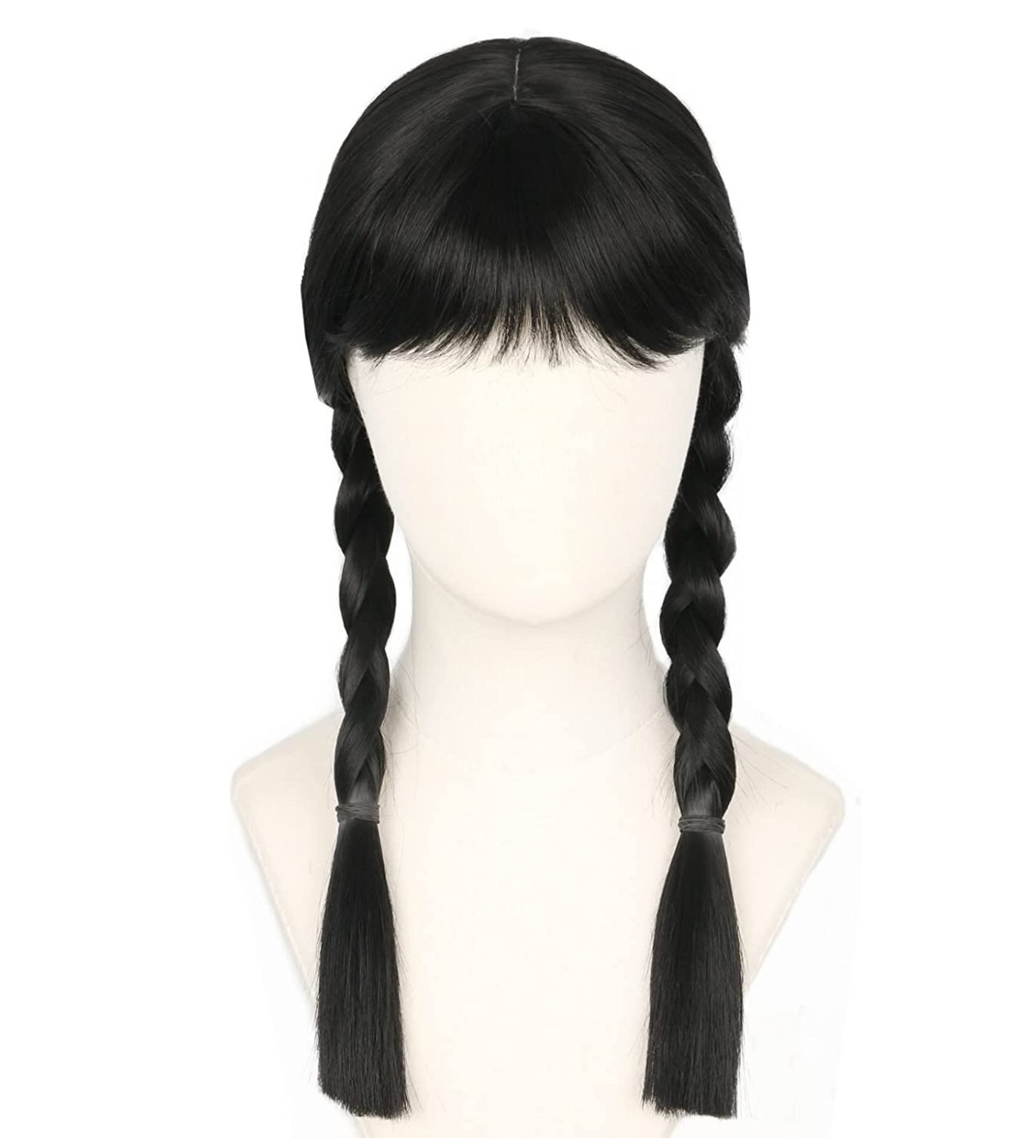 Party braided wig cosplay black double braided female anime color full head wig customization