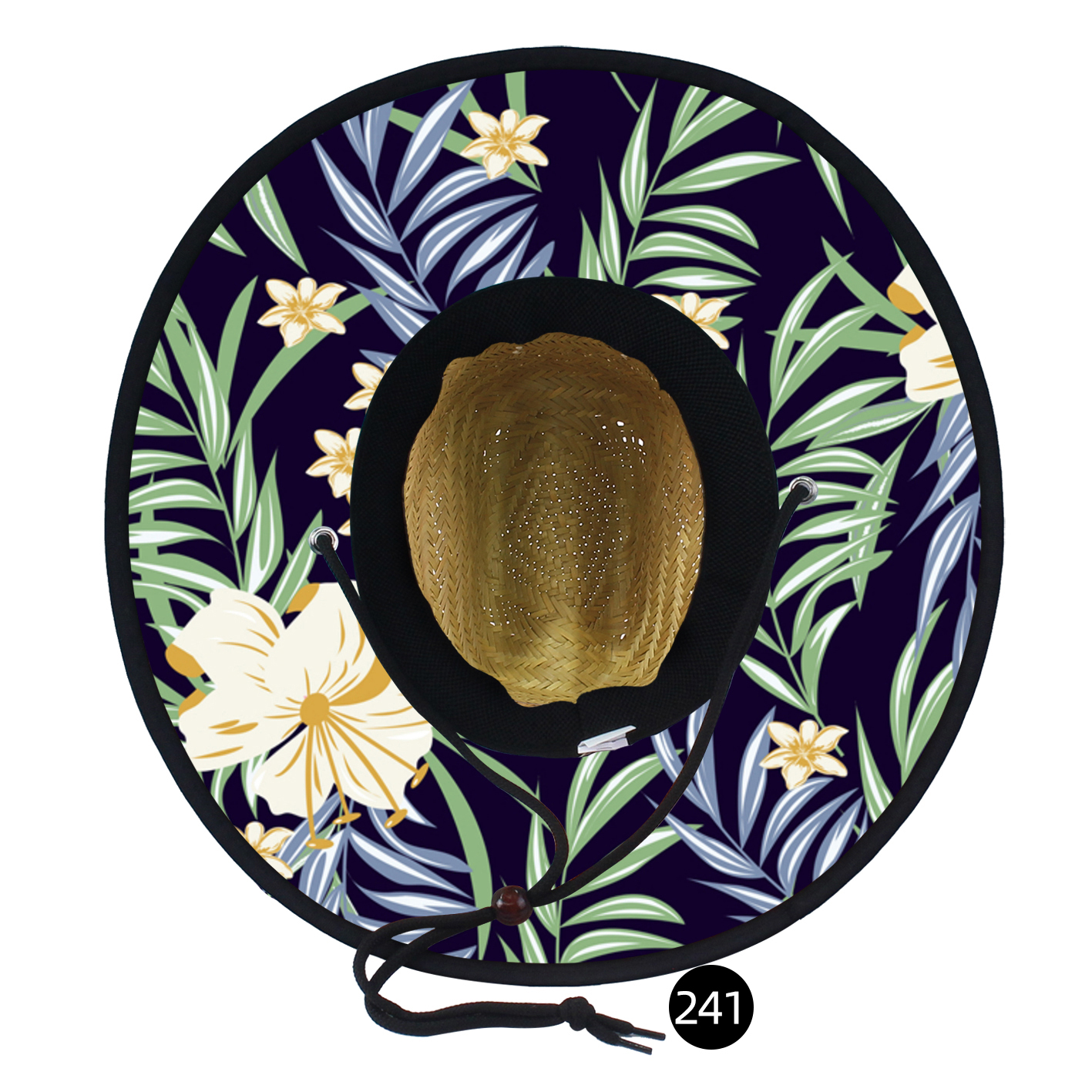 Lifeguard seaside custom style straw hat custom Logo vacation sun protection straw hat natural grass adult straw hat Item Picture