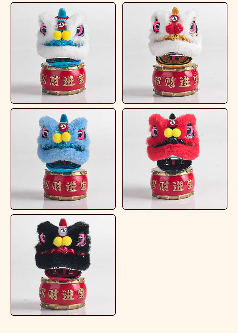 醒狮 狮子摆件 国潮舞狮醒狮创意摆件桌面茶桌装饰工艺品生日礼物详情图5