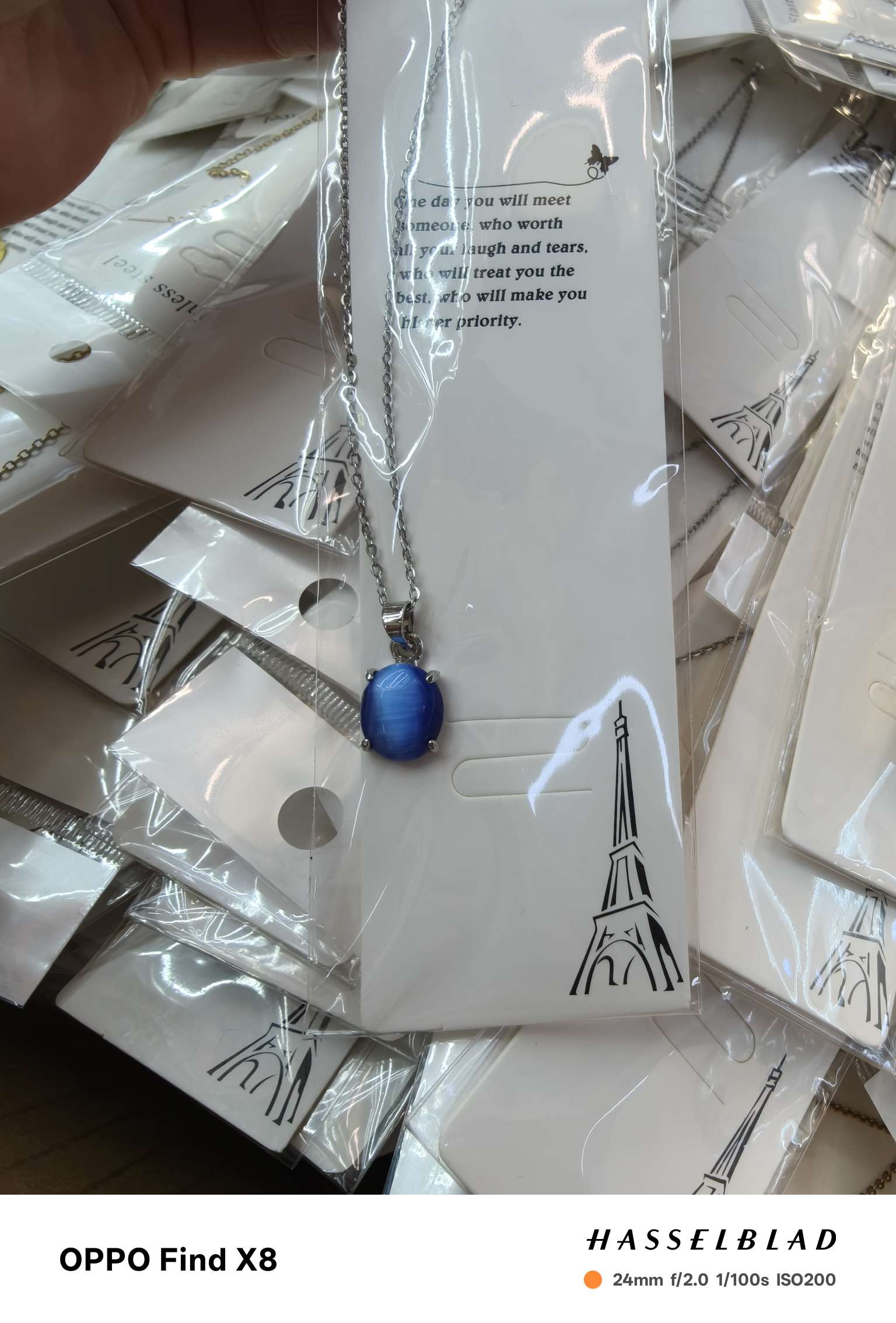 时尚不锈钢项链珍珠水钻瓜链项饰品女简约百搭送礼项链不锈钢项链首饰白底实物图