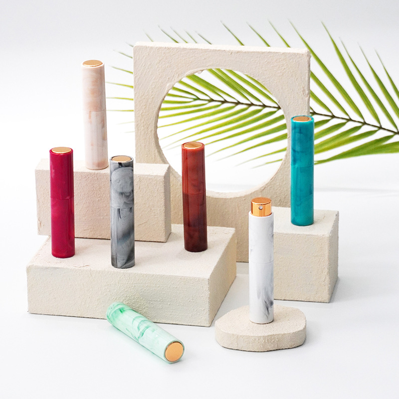 大理石10ml香水分装瓶便携旅行装旋转香水瓶按压式香水喷雾瓶