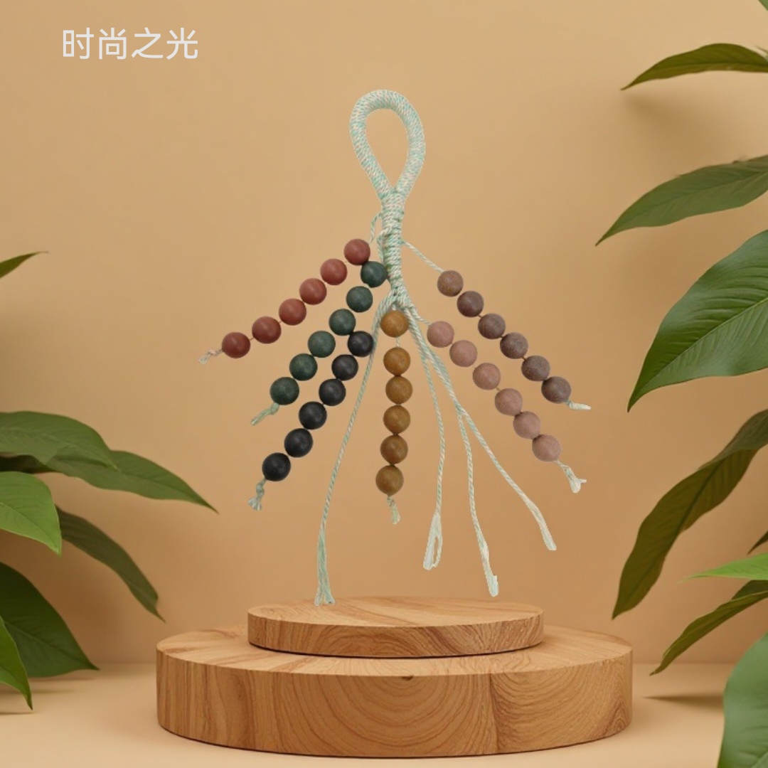 Intangible cultural heritage traditional Chinese medicine incense bead jewelry pendant, personalized and creative pendant, fashionable and simple decorative item, accessory, gift and promotional item detail image 5