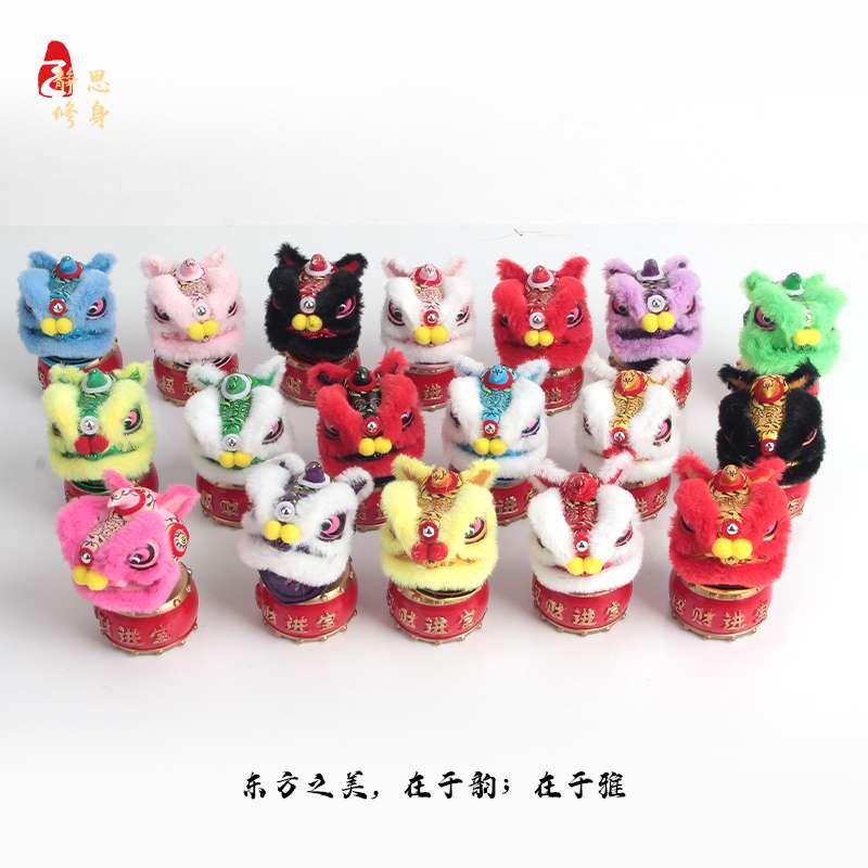 醒狮 狮子摆件 国潮舞狮醒狮创意摆件桌面茶桌装饰工艺品生日礼物详情图17