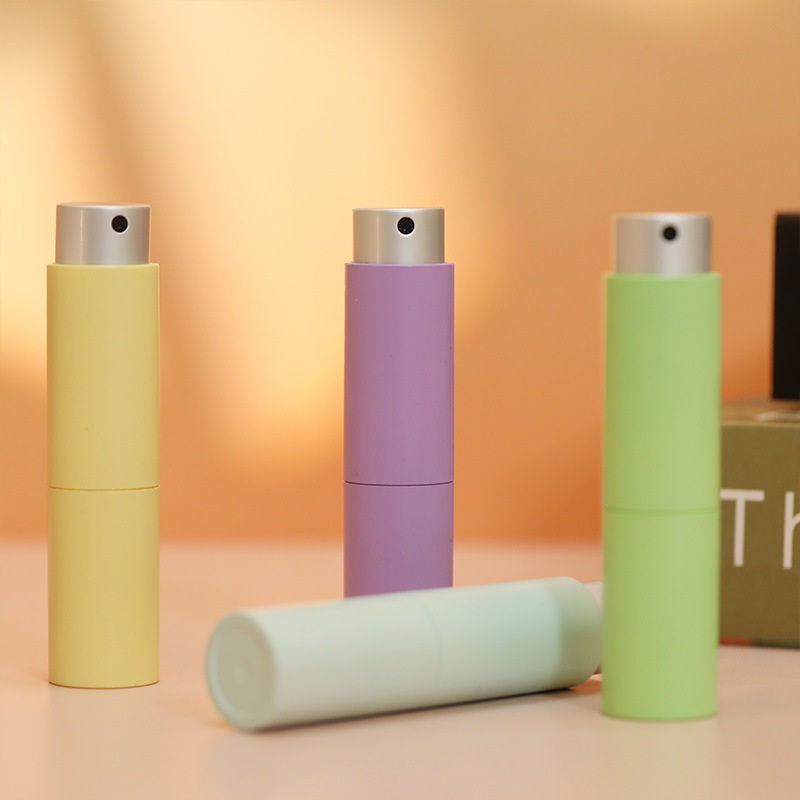 5ml香水瓶马卡龙色香水分装瓶旋转伸缩ABS便携式旅行按压喷雾瓶 