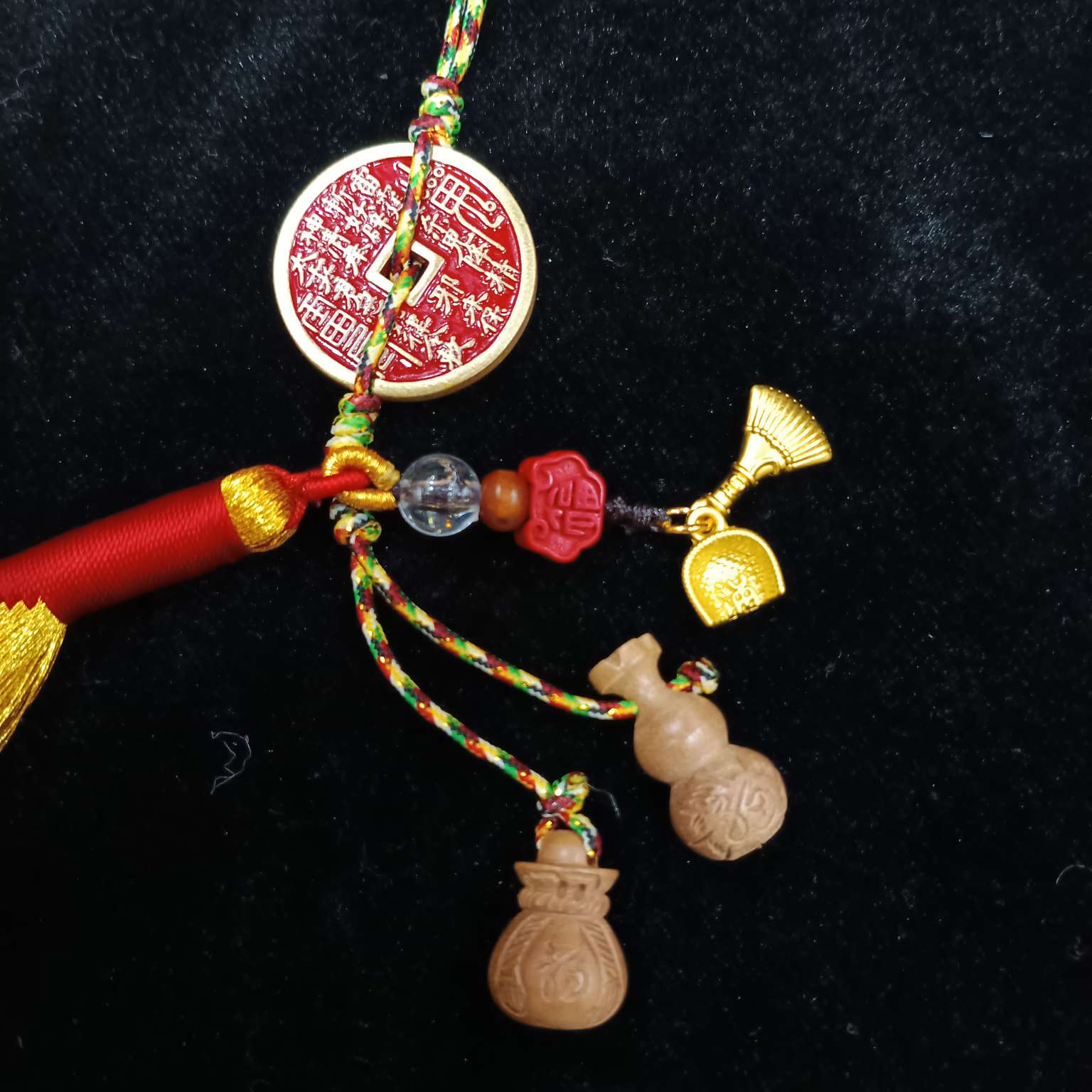 Zhonggong Craft Mountain Ghost Peach Wood Cinnabar Pendant detail image 3
