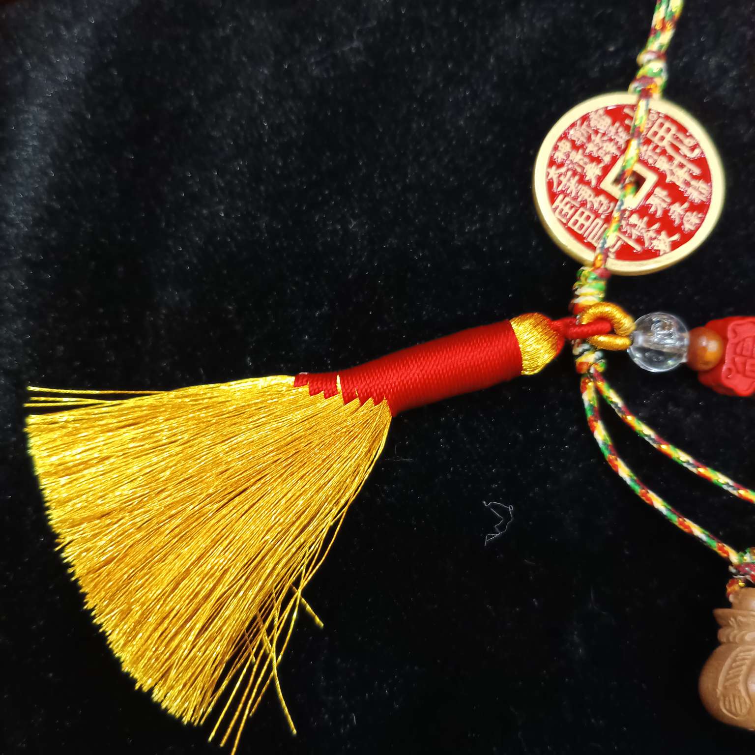 Zhonggong Craft Mountain Ghost Peach Wood Cinnabar Pendant detail image 5