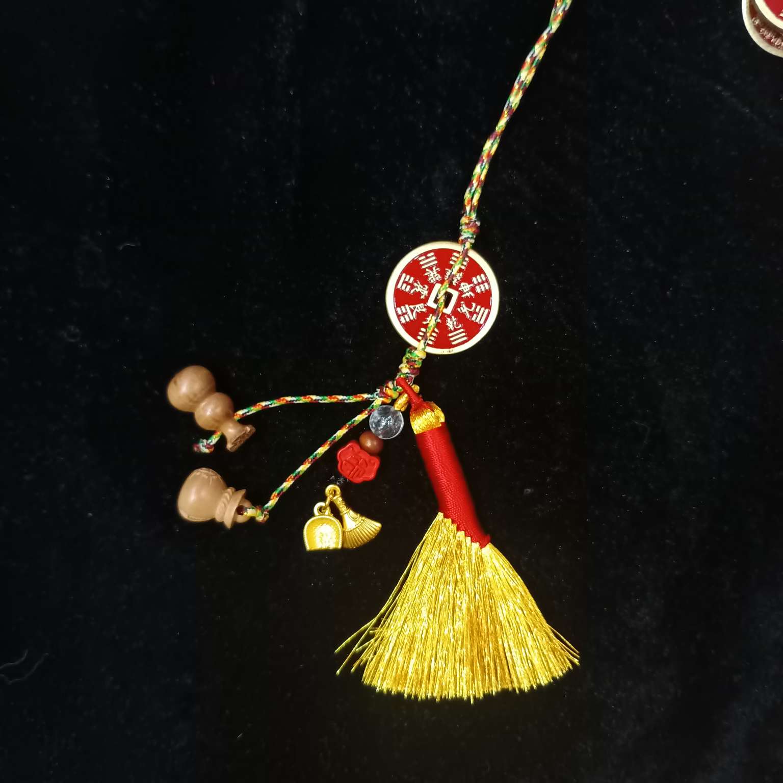 Zhonggong Craft Mountain Ghost Peach Wood Cinnabar Pendant details Picture