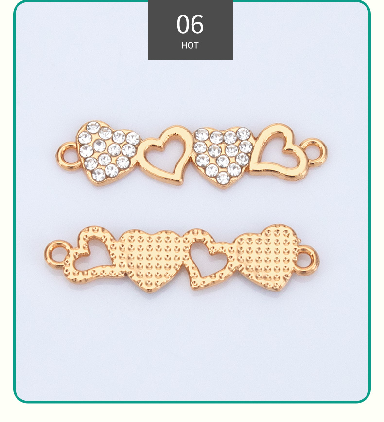 New diy creative jewelry accessories, heart-shaped necklaces, bracelets, pendants and small pendants wholesale pic 8