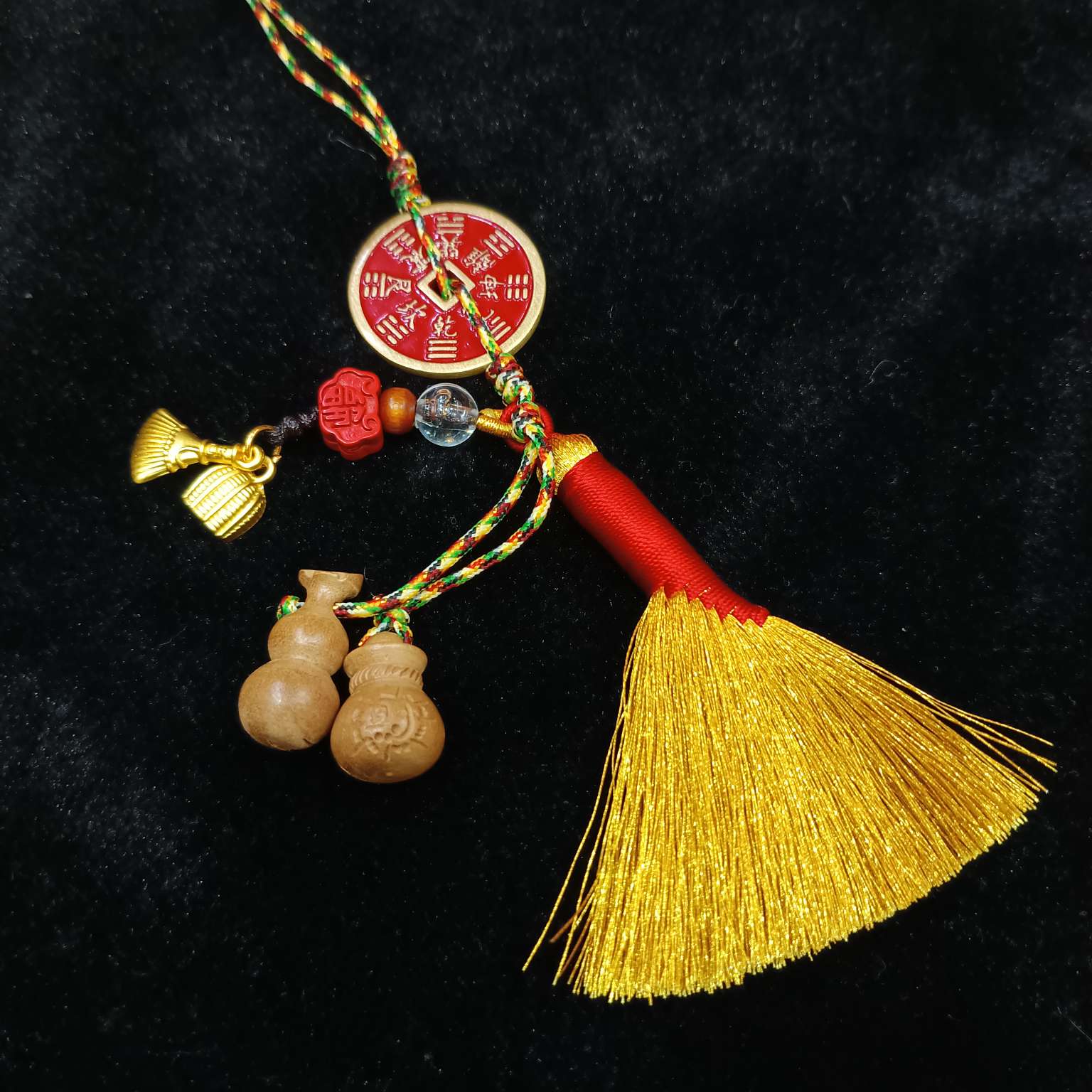 Zhonggong Craft Mountain Ghost Peach Wood Cinnabar Pendant detail image 7