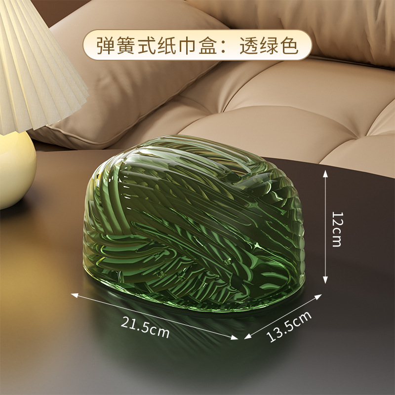 W74-WM-9056 Cross-border Tissue Box, living room coffee table tissue box, Desktop patterned Tissue box, household transparent Application Scenario