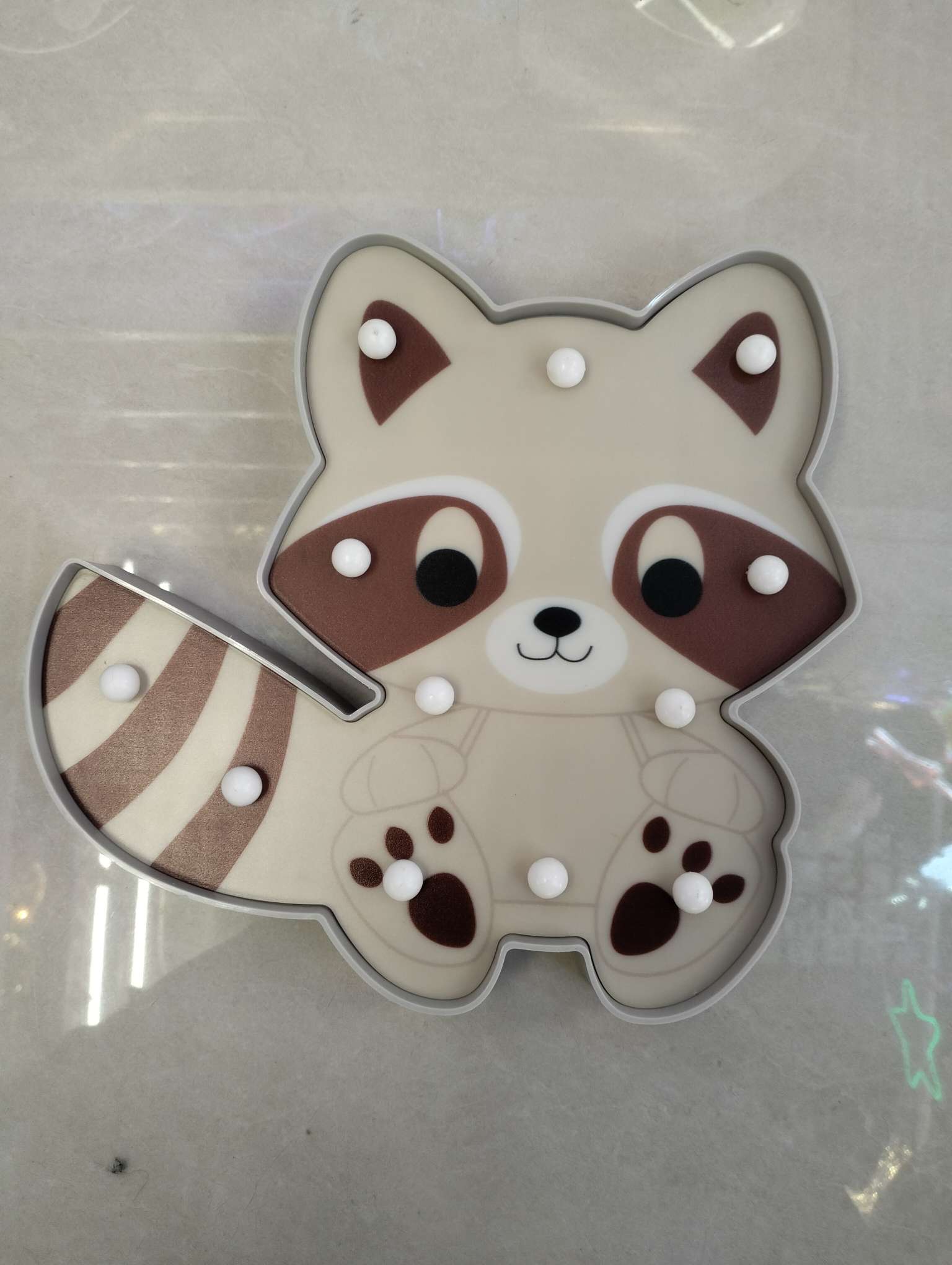 Little Raccoon Color-printed Shaped Lamp Cy001 by Bokai Handicrafts Co., LTD., Factory direct sales Item Picture