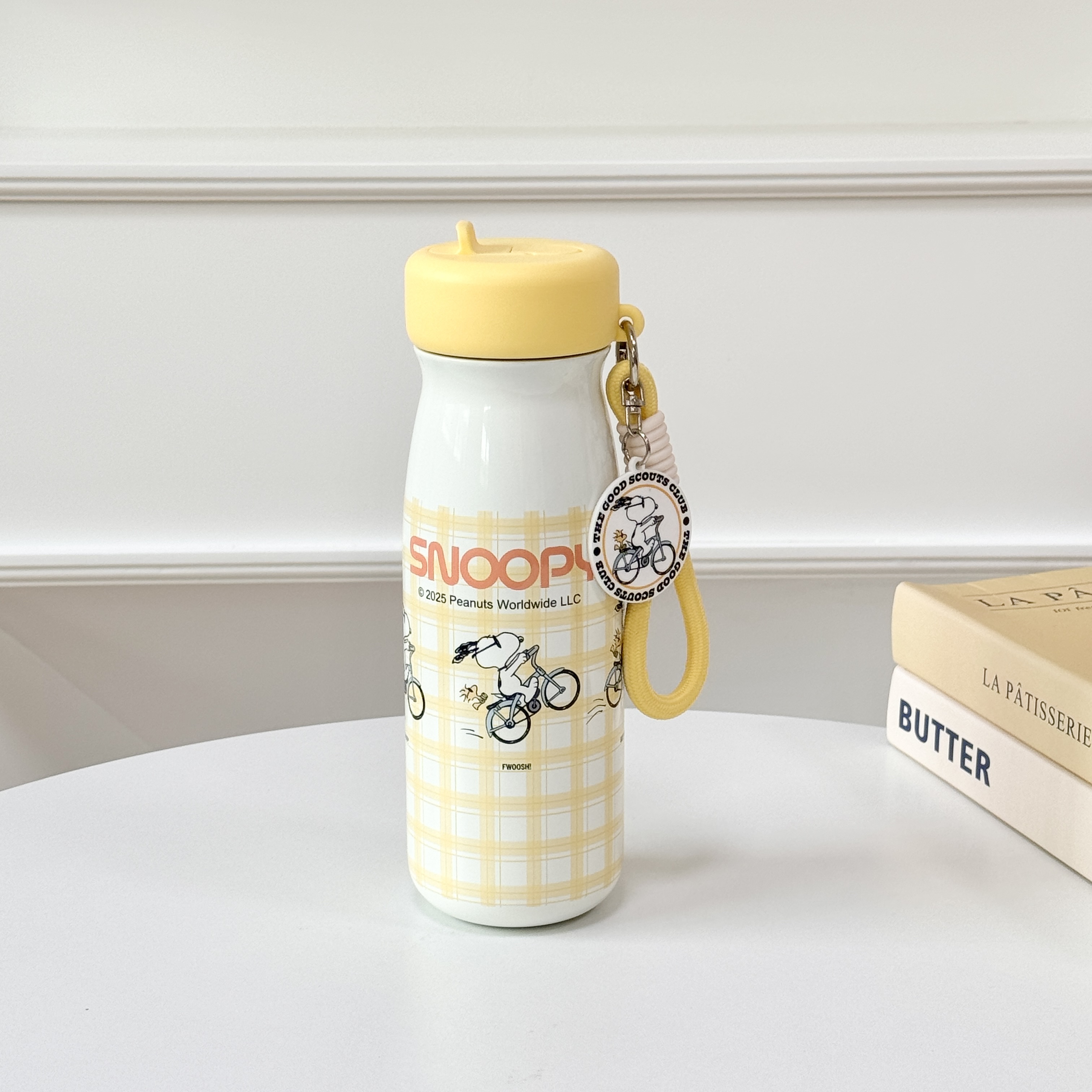 TinkerTot Snoopy Official authorized stainless steel whistle, straw cup, insulated cup 550ml, yellow/blue Application Scenario