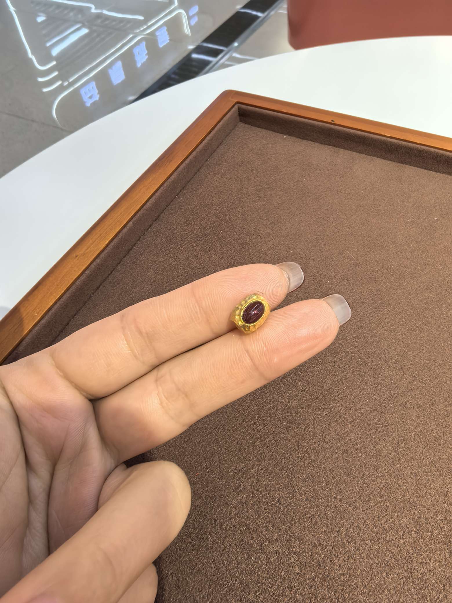 银紫乌鸦锤纹小桶珠