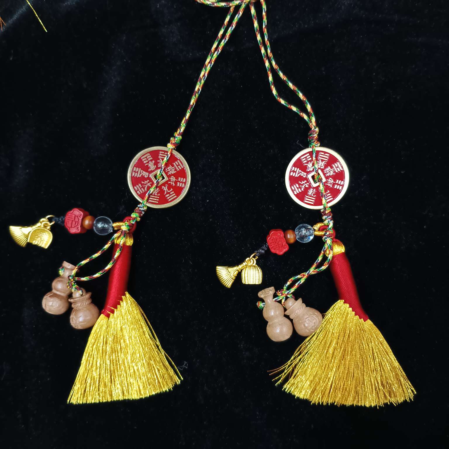 Zhonggong Craft Mountain Ghost Peach Wood Cinnabar Pendant