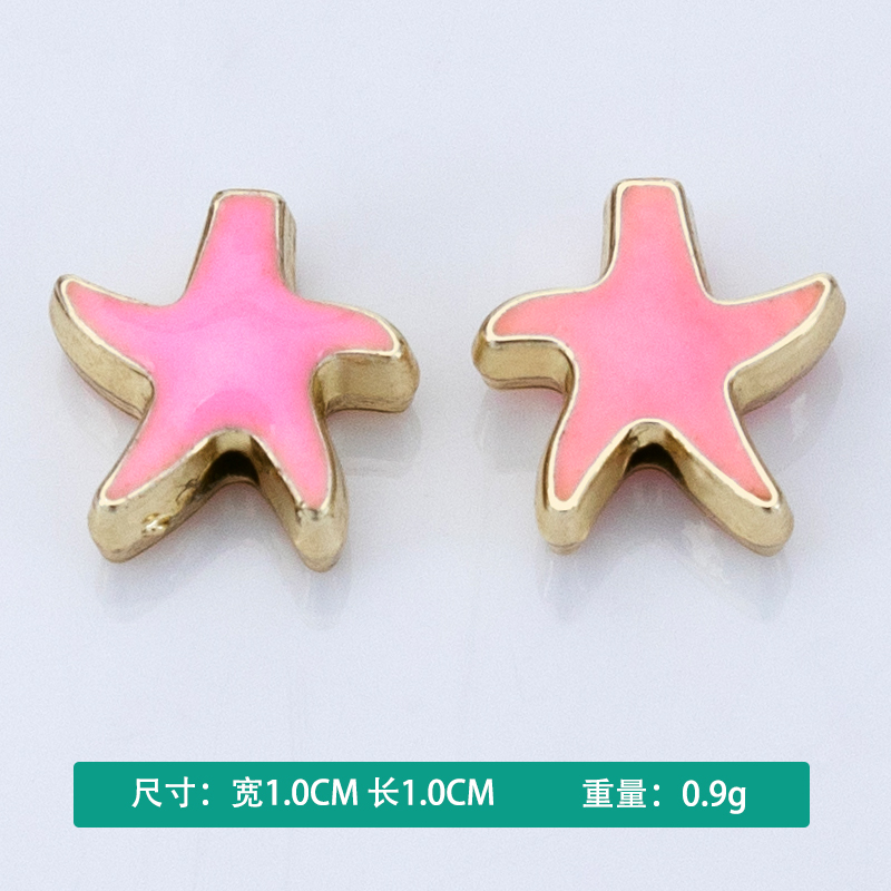 Wholesale of new 14K gold perforated star-dripping oil necklaces, bracelets, pendants and small pendants for diy creative accessories Application Scenario