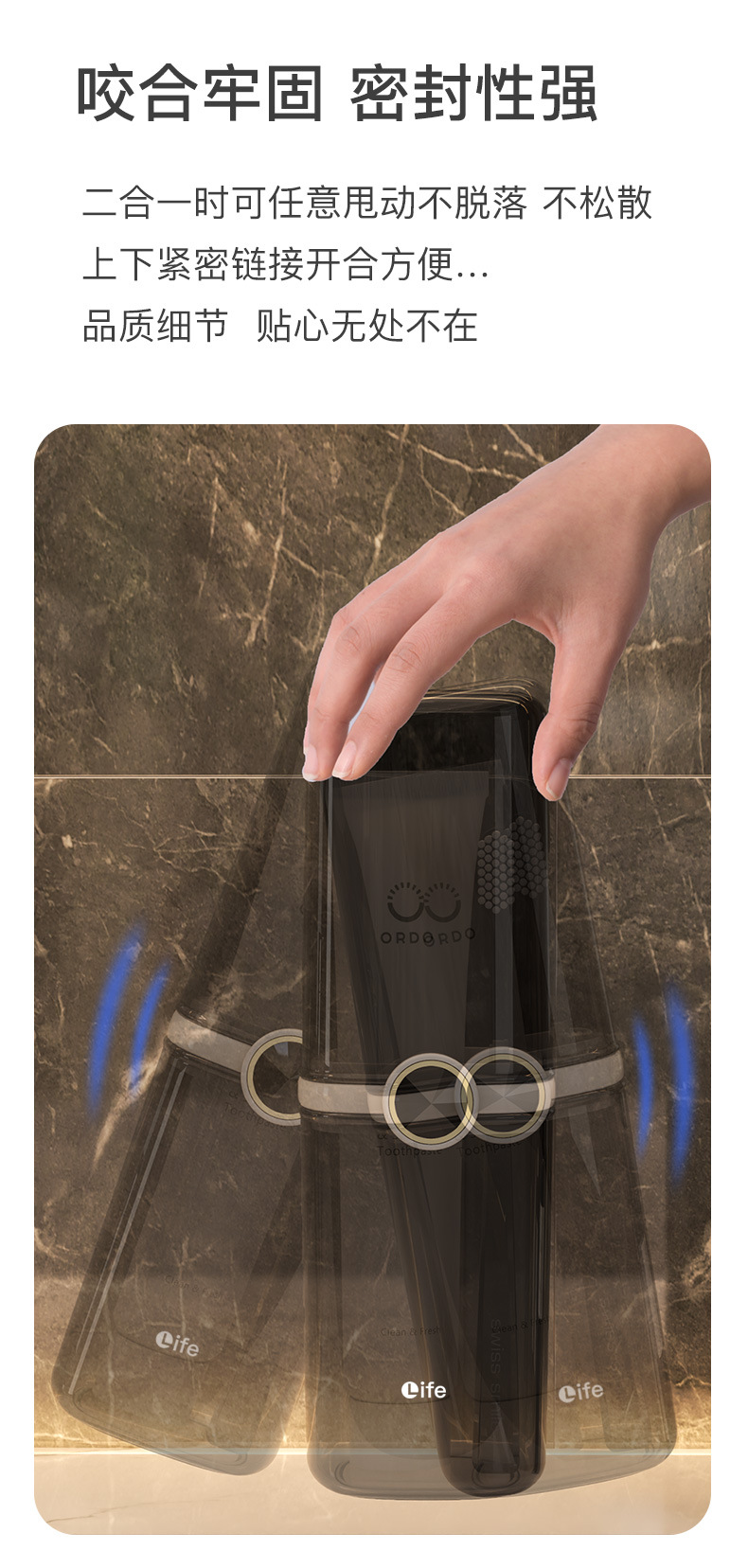 旅行洗漱套装洗漱杯漱口杯旅游必备用品神器便携式牙具牙刷收纳盒详情8