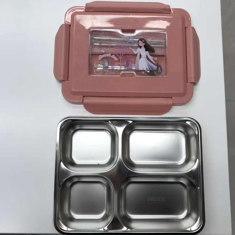 不锈钢卡通饭盒含不锈钢餐具详情5