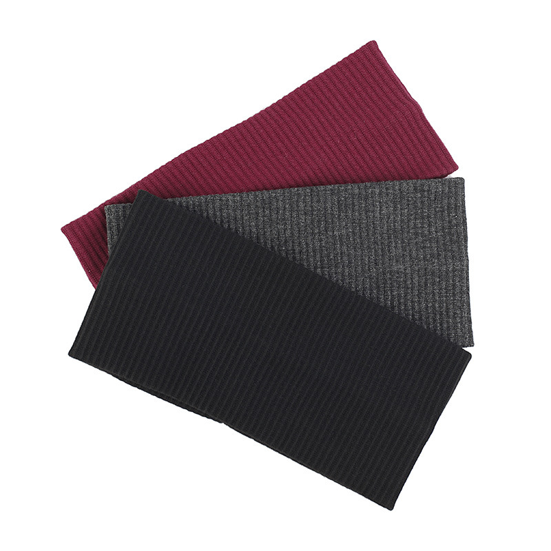 罗纹束发带纯色毛线棉质发饰弹力松紧单圈头巾头带跨境瑜伽头饰