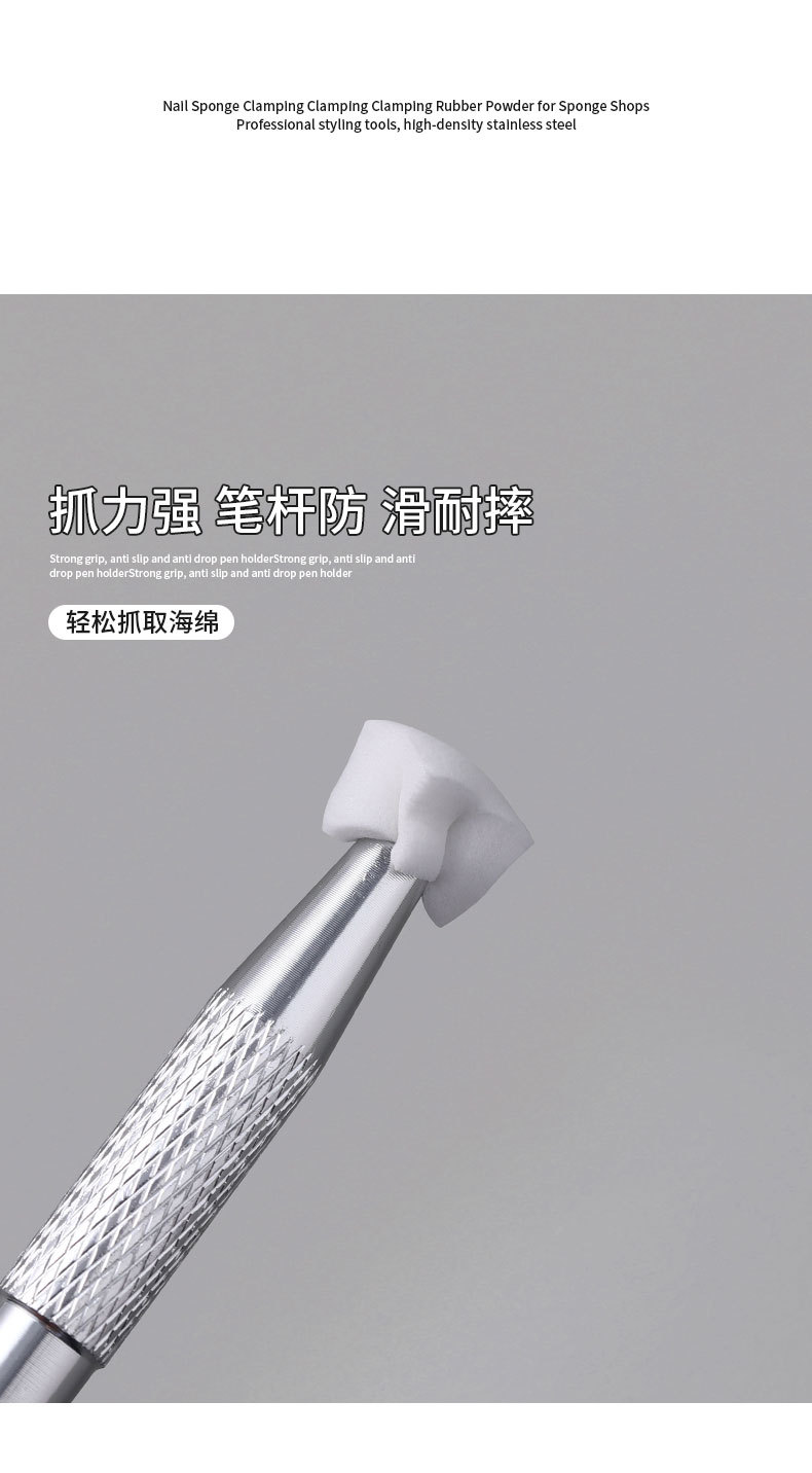 Nail art tools: patting glue, sponge, gripper, mini high-density tofu block, multi-color available nail art tool set Item Picture