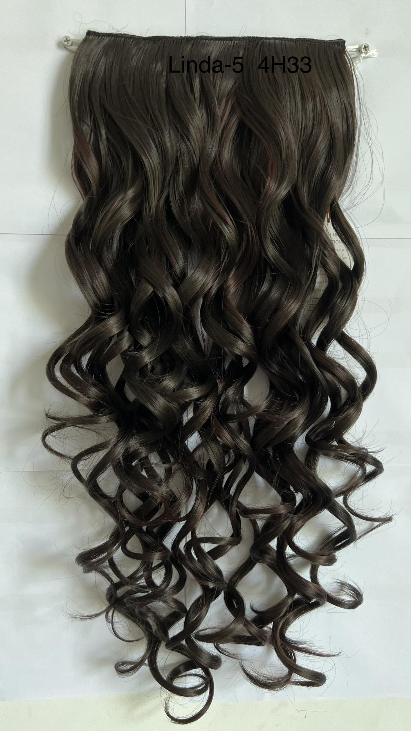 Yiyang hair accessories, wigs, hair extensions, matte high-temperature silk SHT three-tooth hair extensions, simulated hair, chemical fiber extended and thickened BB clips, hand-wound large wave hair curls, hair extensions, hair extensions Specification image