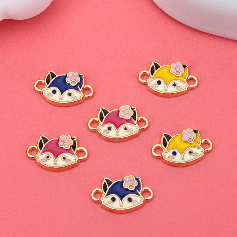Wholesale of creative diy accessories, new cartoon cute little cat oil-dripping necklaces, bracelets, pendants and small pendants details Picture