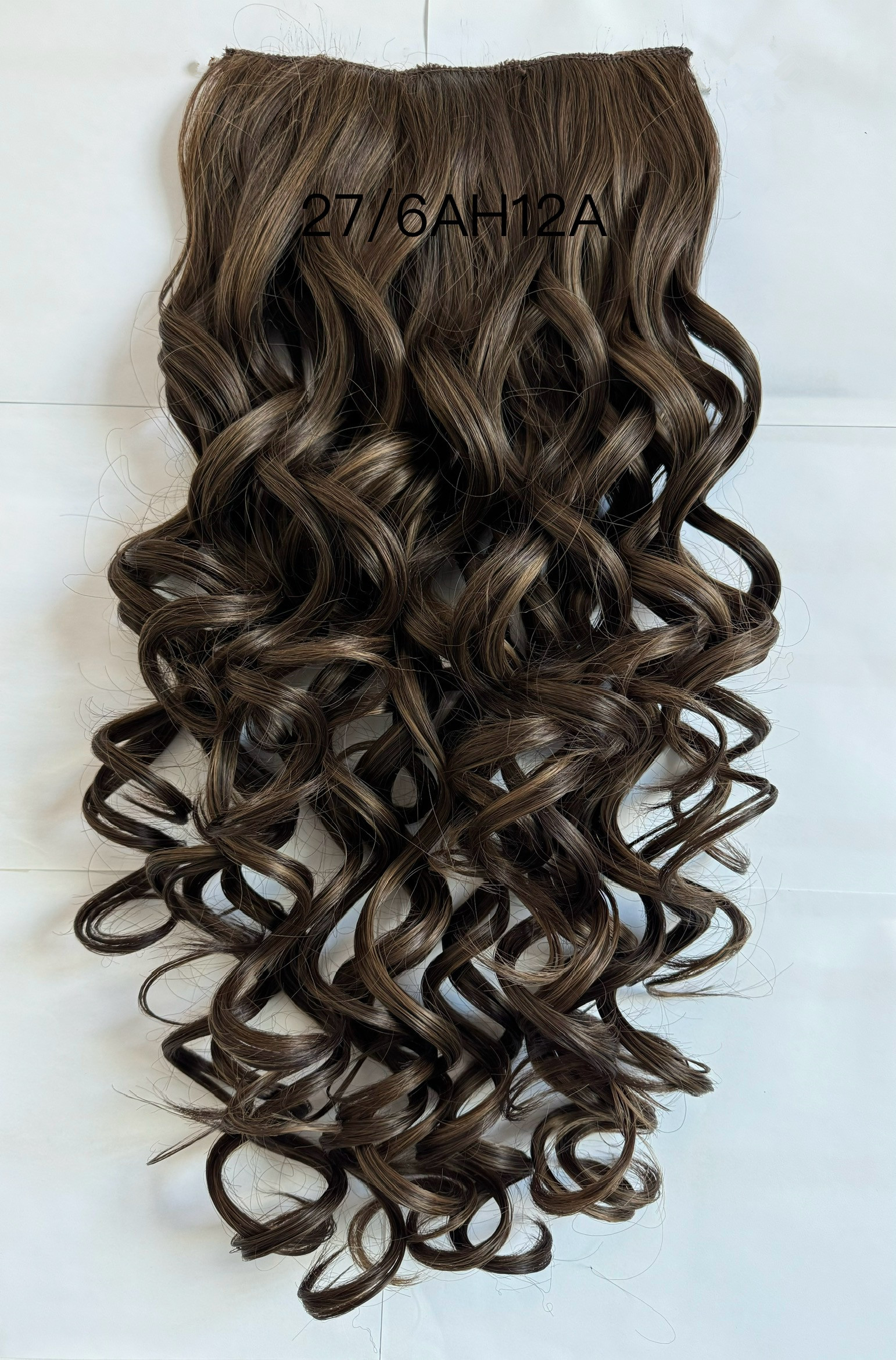 亿阳发饰 Easyoungwig 接发片 化纤哑光高温丝 水波纹 波浪卷发 卷管成型 一片式接发片