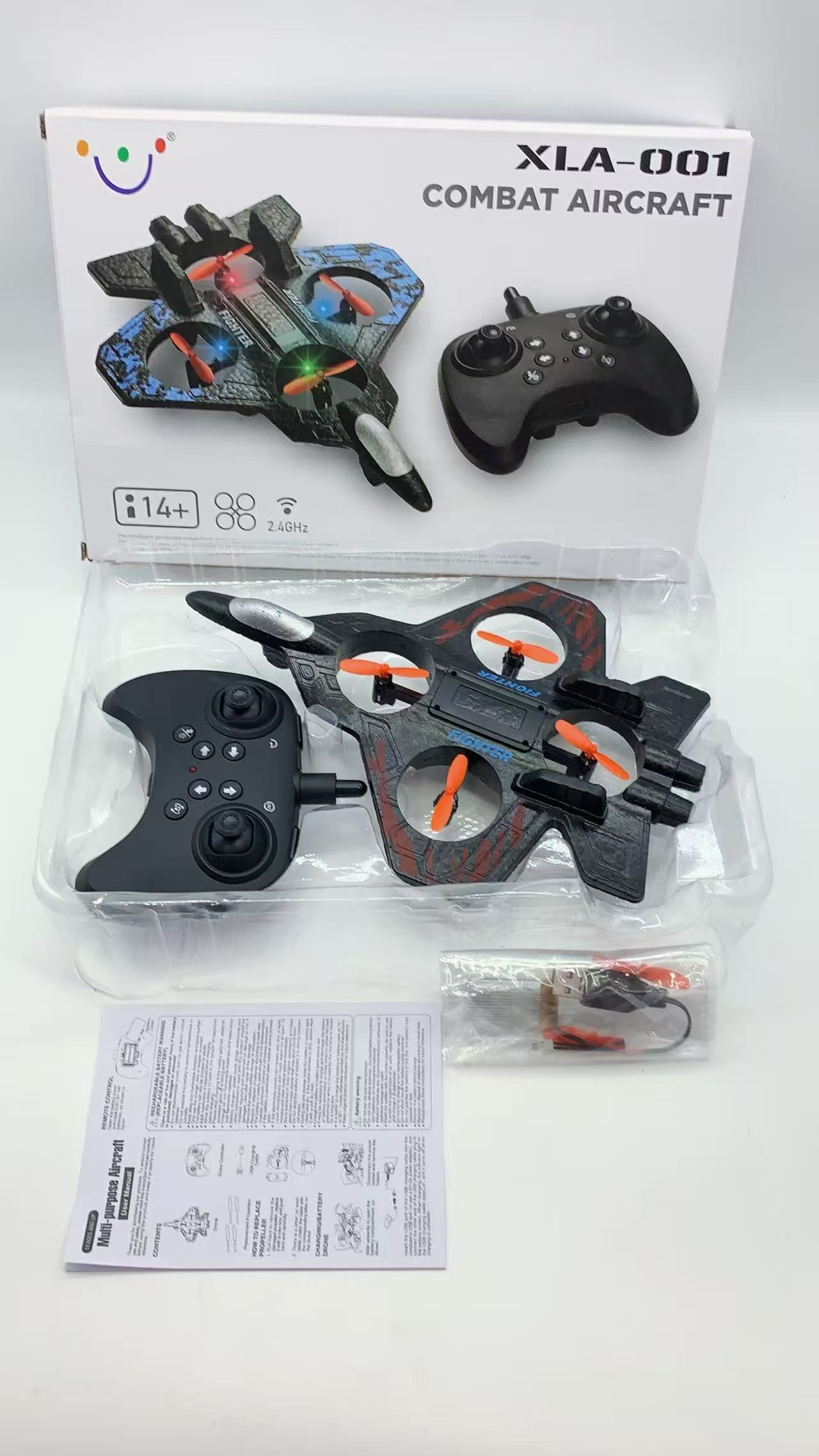 跨境新款儿童遥控飞机战斗机特技泡沫小学生小型充电款耐摔无人机 